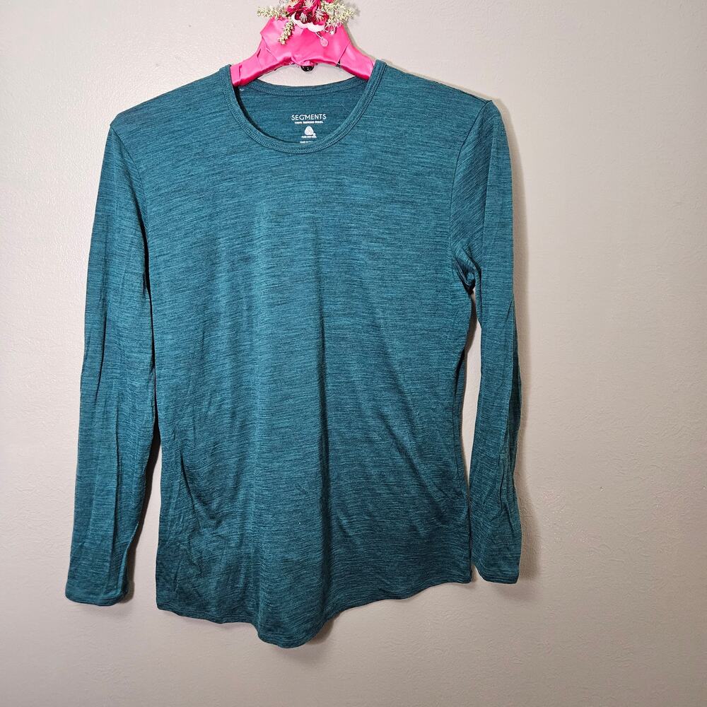 Gorpcore SEG'MENTS Base Layer 100% Australian MerinoWool Top Green Women XL Cozy